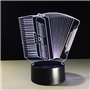 HPBN8 Ltd Illusion 3D Accordéon LED Lampes Art Déco Lampe lumières LED Décoration Lumière Contrôle à distance 7/16 couleurs Chan