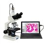 Omax 40–2500 x LED Digital Microscope trinoculaire Compound microscope appareil photo 1,3 Mp + diapositives vierge + couvertures