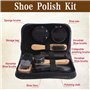 Ticeed Kit de Cirage Entretien pour Chaussures, Kit Cirage Chaussure Cuir Brosse Cirage Chaussure Nettoyant Chaussure Cuir pour 