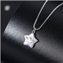 VIKI LYNN Collier Pendentif Étoile en Nacre Blanc et Argent fin 925 Bijoux Fantaisie Couronne de Reine Idée Cadeau Femme Fille p