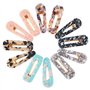 12 Pièces Pinces à Cheveux en Résine Acrylique Clips à Cheveux d’Alligator Géométrique Barrettes Colorées en Acryliques pour Acc