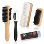 Kit de Brosses à Chaussures pour Daim 5 Pièces Brosse à Daim en Crêpe Brosse Nubuck Kit de Nettoyage pour Daim et Nubuck Brosse