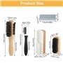 Kit de Brosses à Chaussures pour Daim 5 Pièces Brosse à Daim en Crêpe Brosse Nubuck Kit de Nettoyage pour Daim et Nubuck Brosse 