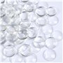 BUYGOO 100 pièces de Verre cabochon Transparent de 25 mm avec Dos Plat, Pierres Rondes Rondes et Transparentes, Perles, Pendenti