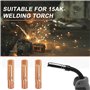 Lot de 18 buses de soudage MIG 0,8 mm/1 mm/1,2 mm Buse d'alimentation pour machine à souder MIG/MAG 15AK - Kit de buses conductr