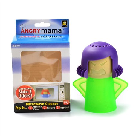 FOROREH Maman en Colère Nettoyeur Vapeur de Four à Micro-ondes Créatif Nettoyer les Fours Micro-ondes Petit Jouet