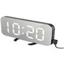 EXTSUD Réveil Numérique LED Miroir Horlogue Digital Luminosité Réglable pour Maison, Bureau, l’Hôtel, Smart Mobile Power, avec 2