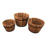 Click Deck Lot de 3 Pots de Fleurs en Bois Dur Petit/Moyen/Grand