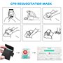20pcs CPR Masque Porte-Clés Kit D'urgence Barrière Respiratoire Porter Secours Boucliers De Visage Avec Barrière De Respiration