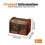 MEGYAD Lot de 4 mini coffres au trésor en bois avec couvercle et bouton en métal - Avec gravure - 8 x 6 x 6 cm - Pour accessoire