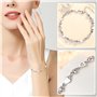 KRYMSON 1 bracelet en argent pour femme - Bracelet en forme de cœur - Réglable - Bracelet d'amitié - Bracelet en cristal tendanc