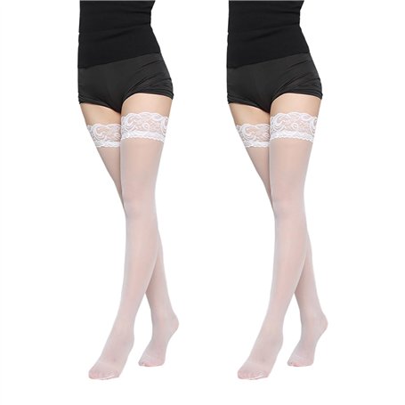 HDGSAFD 2 Paires De Bas Blancs