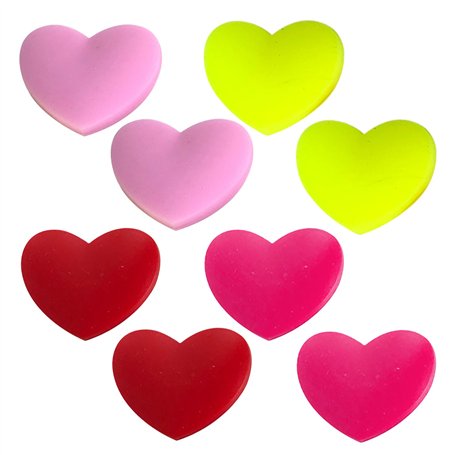 8Pcs Amortisseurs En Silicone En Forme De Coeur