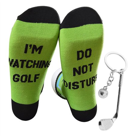 CHROMACRAFT 1 Paire De Chaussettes De Golf Et 1 Porte-Clés De Golf