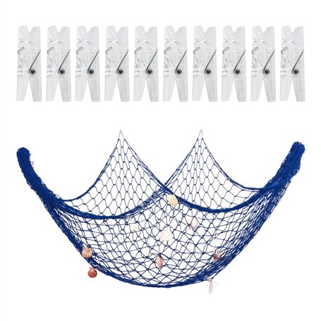 OAOSDH 1 Ensemble De Filets De Pêche À La Coquille Et des Clips Photo De 10 Pièces