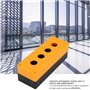 Boîte de Commutateur 22mm Cas Protecteur de Boîte de Bouton Poussoir de Quatre Trous Imperméable(Jaune)