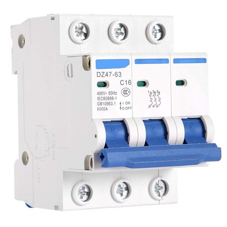 DZ47-63 Disjoncteur miniature sécurité MCB Circuit Breaker AC 400V 16A