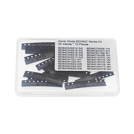 20 Valeurs * 10 Pièces Série BZX84C 0.3W SOT-23 Silicium Diodes Zener Planaires 3V0 à 24V