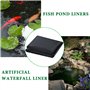CYH Bâche pour Étang en PVC, Robuste Bâche de Bassin 2M X 2M, Flexible Doublure Préformée Noires pour Bassins à Poissons de Jard