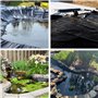 CYH Bâche pour Étang en PVC, Robuste Bâche de Bassin 2M X 2M, Flexible Doublure Préformée Noires pour Bassins à Poissons de Jard