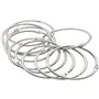 10 Pcs Anneaux de Reliure Livre en Métal 55mm Feuilles Mobiles Anneaux Classeur 2.2 Pouces Anneau de Rideau de Douche pour Porte
