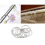 10 Pcs Anneaux de Reliure Livre en Métal 55mm Feuilles Mobiles Anneaux Classeur 2.2 Pouces Anneau de Rideau de Douche pour Porte
