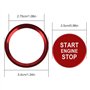 1PCS Autocollant Décoratif d'Aluminium Bouton de Démarrage Voiture Couvercle du Bouton de Démarrage de la Voiture Accessoire Int