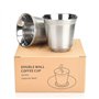 WANTOUTH Lot de 2 Tasses à Expresso en Acier Inoxydable 304 de 80 ml