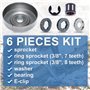 Jeu de Pignon à Anneau 3/8'' 7D pour STIHL 034 036 MS340 MS360, AUMEL Tambour + Pignon de Jante + Roulement + Rondelle + E-clip 