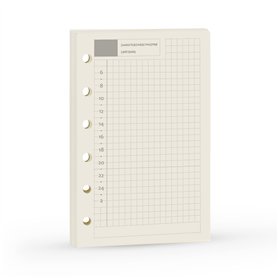 Recharge A7 pour agenda Filofax, 11 styles au choix, 6 trous/100 g/m², 12 x 8 cm, Harphia Daily Plan Recharge A7 pour agenda Filofax
