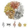 LWMLWM Lot de 150 pendentifs en métal - Style vintage - Accessoires esthétiques pour le bricolage et la fabrication de bijoux
