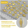 LWMLWM Lot de 150 pendentifs en métal - Style vintage - Accessoires esthétiques pour le bricolage et la fabrication de bijoux, A