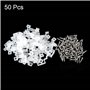 sourcing map 14mm x 7mm Support de montage de fixation de bande lumineuse à LED en plastique Transparent 50Pcs