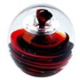 my-gschenk Presse-Papier Boule de rêve Grand modèle : Motif Spirale en Rouge et Noir
