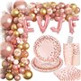 Kit EVJF Decoration: Vaisselle et Ballons pour Bride to Be et Team Bride - Gobelet pour Enterrement de Vie de Jeune Fille (16 In