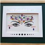 Gemmes de Visage 6 feuilles Visage Bijoux Autocollants Strass Cristal Bijoux Strass pour Festivals Décorations pour le visage, M