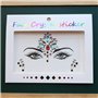 Gemmes de Visage 6 feuilles Visage Bijoux Autocollants Strass Cristal Bijoux Strass pour Festivals Décorations pour le visage, M