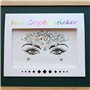 Gemmes de Visage 6 feuilles Visage Bijoux Autocollants Strass Cristal Bijoux Strass pour Festivals Décorations pour le visage, M