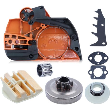 Couvercle d'embrayage de frein Kit pour Husqvarna 445 450 avec tambour d'embrayage .325 "7T