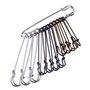 12 Pièces Grandes Épingles de Sûreté en Acier Inoxydable Pins de Sécurité Grandes, 3 Taille (Argent, Bronze et Noir)