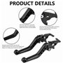 Keenso 1 Paire Levier de Frein à Disque Universel en Alliage d'Aluminium Levier d'Embrayage et de Frein de Moto Poignée de Levie