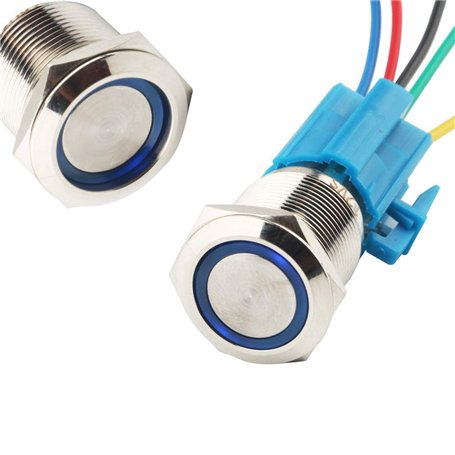 CESFONJER 19mm 12V Verrouillage Bouton-poussoir