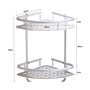 antirouille Caddy de Douche étagère, en alliage d'aluminium anodisé à 2 niveaux de salle de bain d'angle de panier de rangement
