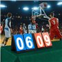 WSAMJIN Tableau de Bord Sportif, 2 Pièces Tableau de Scores Score Flip Tableau de Bord Portatif Sports Tableau Scoreboard à 4 Ch