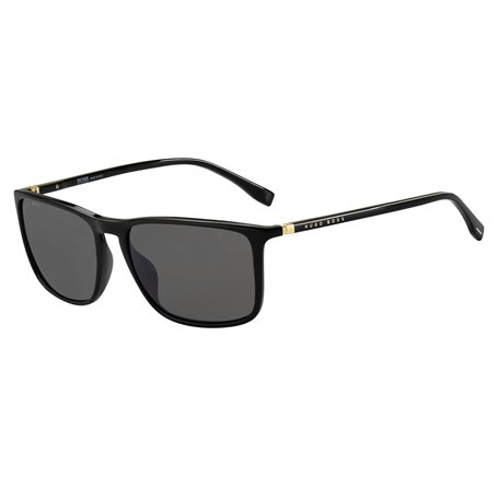 HUGO BOSS Lunettes de Soleil BOSS 0665/S/IT Black Gold/Grey 57/16/145 homme