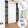2 Pièces Roulette Porte Coulissante Placard,2024 Premium Roulette Coulissant Armoire,Kit Coulissante pour Porte de Garde-robe Ro