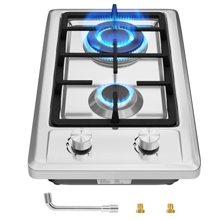 Plaque Gaz 2 Feux Inox