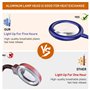 Delixike Lampe loupe rechargeable à intensité variable 5x - Mains libres avec lumière et support 28 LED Pour personnes âgées, fa