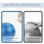 AOOTUERL Ballon Pilates 22cm, Pilates Ballon de Gymnastique, Ballon Fitness Yoga Balle de Gym d'exercice Pilates Ball, Swiss Bal