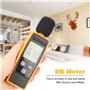Testeur de bruit M Décibel-mètre ， Lecteur de niveau sonore décibel-mètre, 30dBA jusqu'à ~ 130dBA, indicateur de bruit pour déci